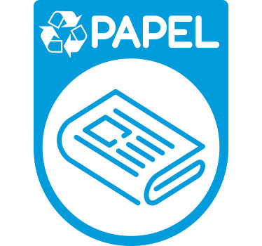 Vinil decorativo reciclagem papel - TenStickers