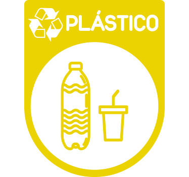Autocolante para reciclagem plástico - TenStickers