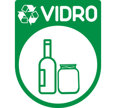 Vinil para reciclagem vidro - TenStickers