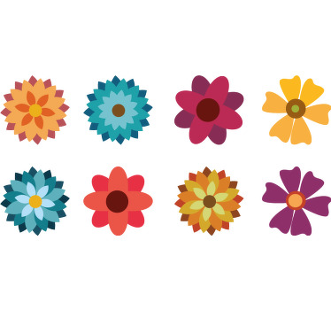 Autocolante para veículos flores coloridas - TenStickers