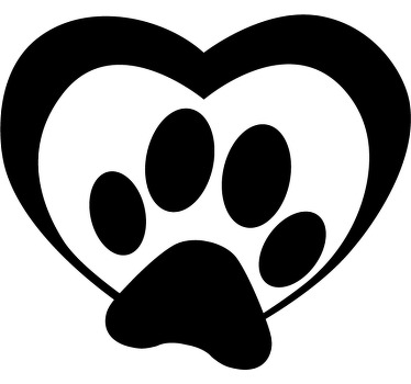 Autocolantes pequenos decorativos pata de cão - TenStickers