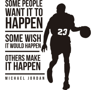 Vinil texto Michael Jordan frase inspiracional - TenStickers
