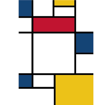 Vinil autocolante para janelas de arte Mondrian - TenStickers