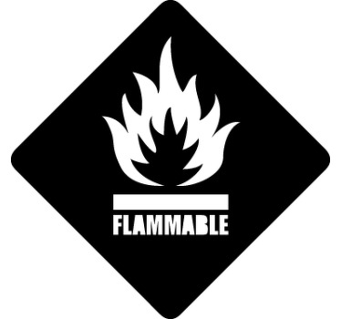 Autocolante do ícone inflamável - TenStickers