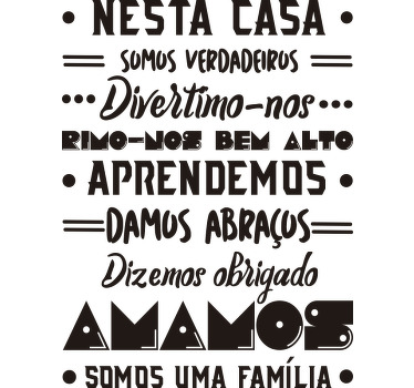 Autocolantes de texo Nesta Casa Amamos - TenStickers