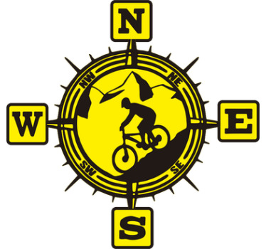 Vinil lugar Bússola Ciclismo de Montanha - TenStickers