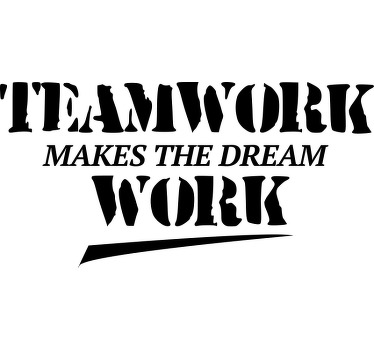 Autocolante para escritório Trabalho de Equipa - TenStickers
