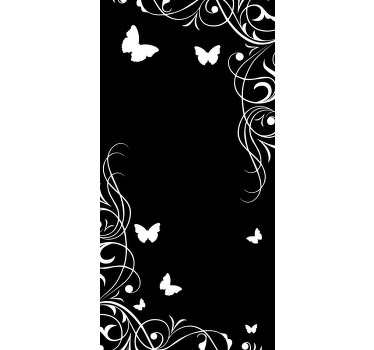 Autocolantes para janelas borboleta ornamental - TenStickers