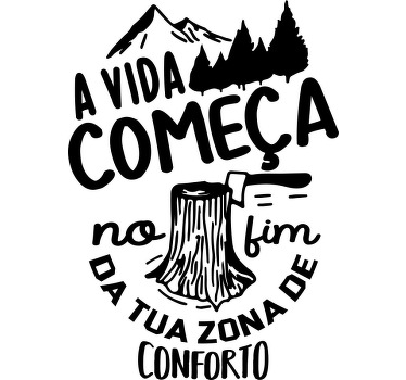 Autocolante decorativo motivacional Onde a vida começa - TenStickers
