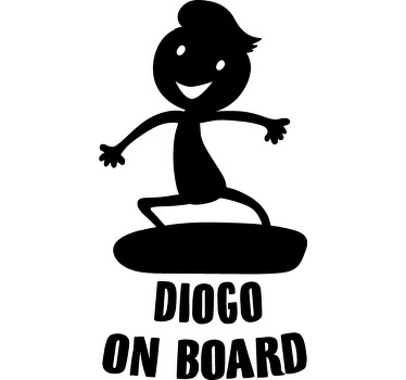 Vinil decorativo bebé a bordo Pequeno surfista a bordo  - TenStickers