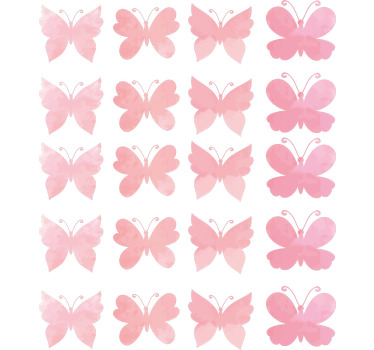 autocolante de vinil com borboletas rosa para decoração de casa e outros locais de escolha. Fácil de aplicar e confeccionada em vinil de alta qualidade.