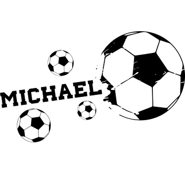 Autocolante Futebol Bolas de futebol com nome - TenStickers
