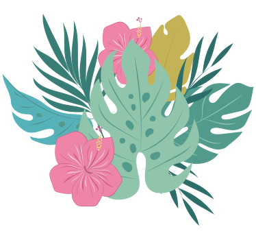 Autocolante para carros Flor havaiana - TenStickers