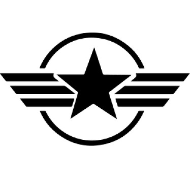 Autocolante mota estrela rodeada por um círculo - TenStickers