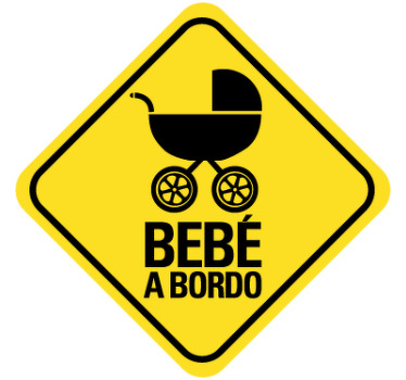 Adesivo para carro bebé a bordo - TenStickers