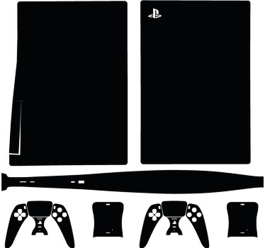Autocolante Skin para PS5 Pele preta fosca - TenStickers