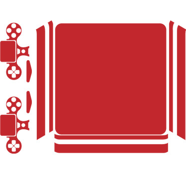 Autocolante Skin para ps4 Ps4 vermelho sólido - TenStickers