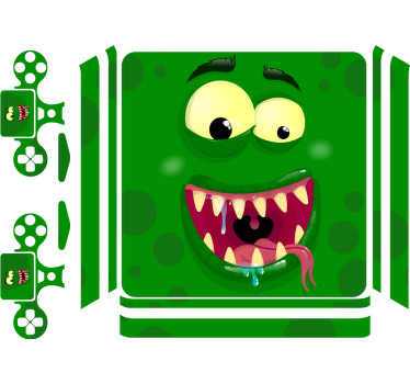 Autocolante Skin para ps4 Monstro verde ps4 - TenStickers