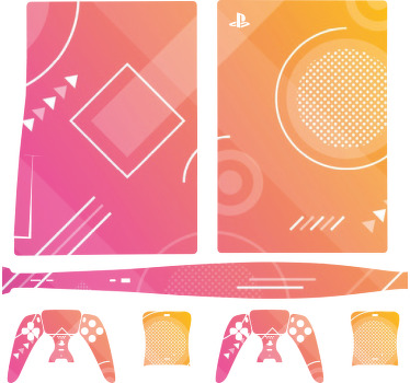 Autocolante Skin para PS5 Jogar símbolos em várias cores - TenStickers
