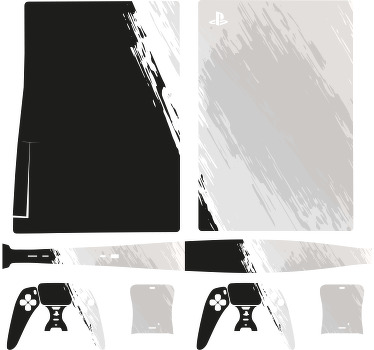 Autocolante Skin para PS5 Fundo preto e branco - TenStickers