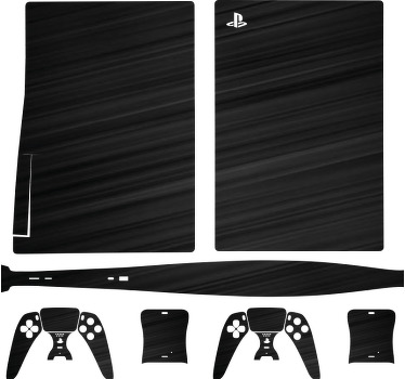 Skin para PS5 preto com linhas de movimento - TenStickers