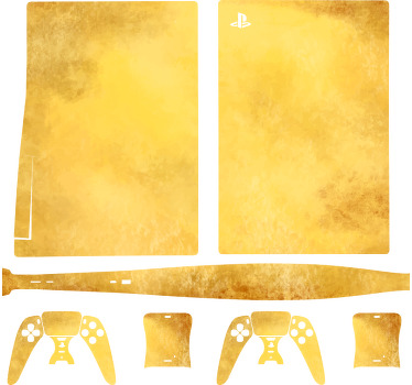 Autocolante Skin para PS5 Pele dourada escovada ps5 - TenStickers