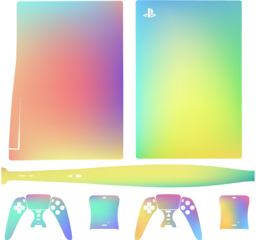 Autocolante Skin para PS5 Gradiente de arco-íris - TenStickers