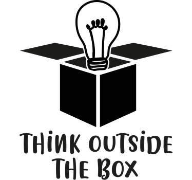Autocolantes decorativos de motivação pessoal Pense fora da caixa - TenStickers