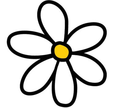 Autocolante decorativo margarida para carro - TenStickers