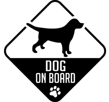 Autocolante de carro cão a bordo - TenStickers