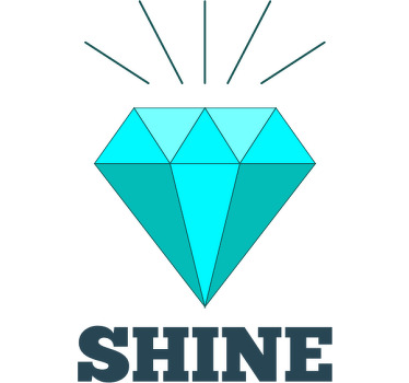 Vinil decorativo com texto diamante shine - TenStickers