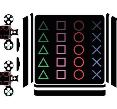 Autocolante Skin para PS5 Botões ps desbotados - TenStickers