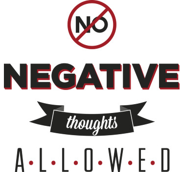 Vinil decorativo no negative thoughts - TenStickers