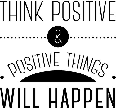 Vinil decorativo frase think positive - TenStickers