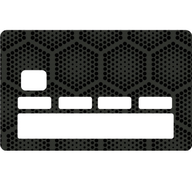 autocolante de cartão de crédito com padrão de hexágonos escuros - TenStickers