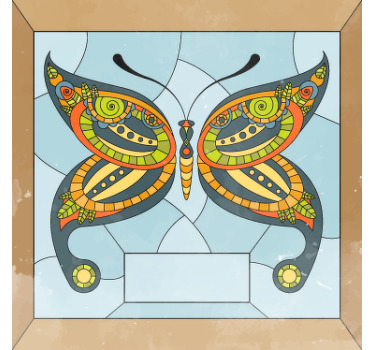 Autocolante decorativo borboleta para vidro - TenStickers