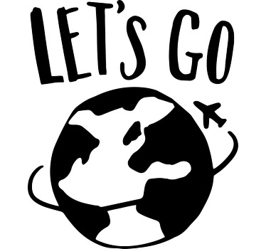 Autocolantes de viagens e aventuras Vamos mundo - TenStickers
