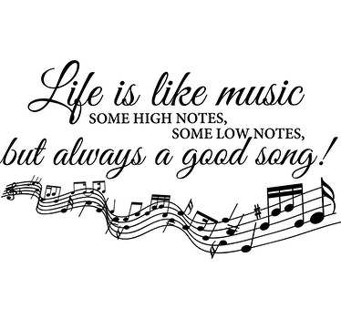 Autocolante decorativo Life is like music - TenStickers