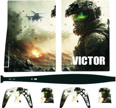 Autocolante de videojogos jogo de tiro de guerra personalizadoJog - TenStickers
