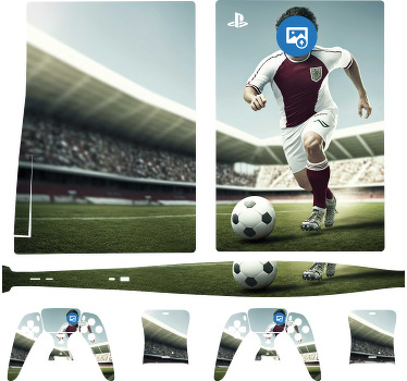 Autocolante Futebol jogador de futebol de cara - TenStickers