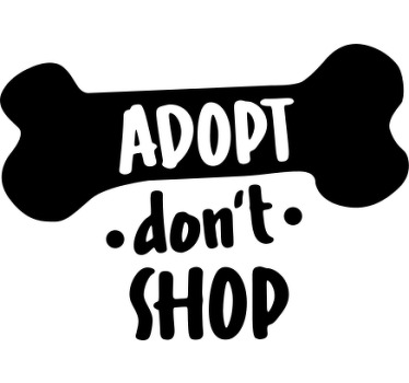 Autocolante de animais de estimação adote, não compre - TenStickers