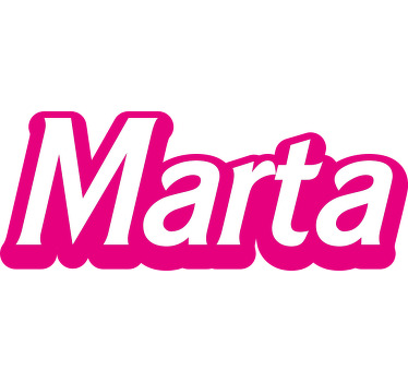 Adesivo de parede nome personalizável em cor rosaNome personalizá - TenStickers