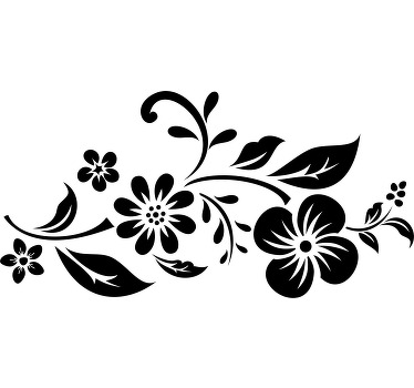 Adesivo decorativo para vidros flores translúcidas - TenStickers