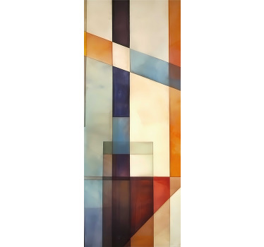 Autocolante para frigorífico abstrato geométrico - TenStickers