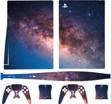 Autocolante Skin PS5 galáxia - TenStickers