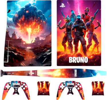 Autocolante Skin PS5 batalha de videogame - TenStickers