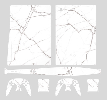 Autocolante Skin PS5 marmore branco - TenStickers