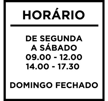 Autocolante decorativo para montras horário de funcionamento - TenStickers