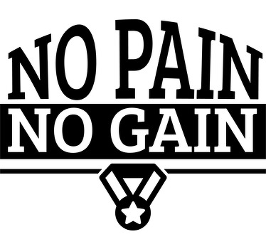 Vinil autocolante ginásio no pain no gain - TenStickers