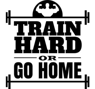 Autocolante ginário train hard - TenStickers